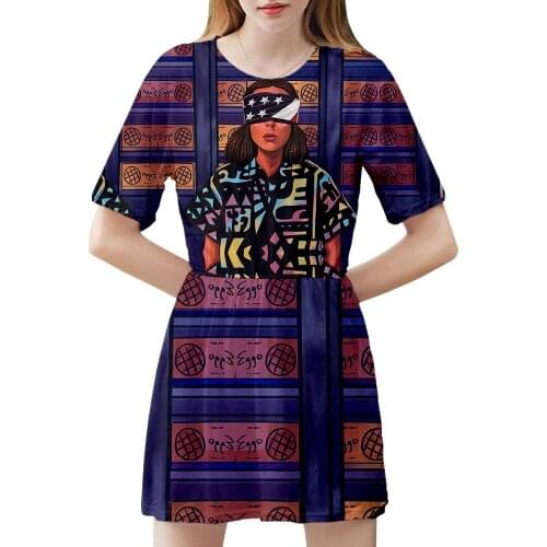 Cosplaydiy 2019 Stranger Things Cosplay Women Dress Adult Stranger Things 3D Printing Cosplay Dress L320
