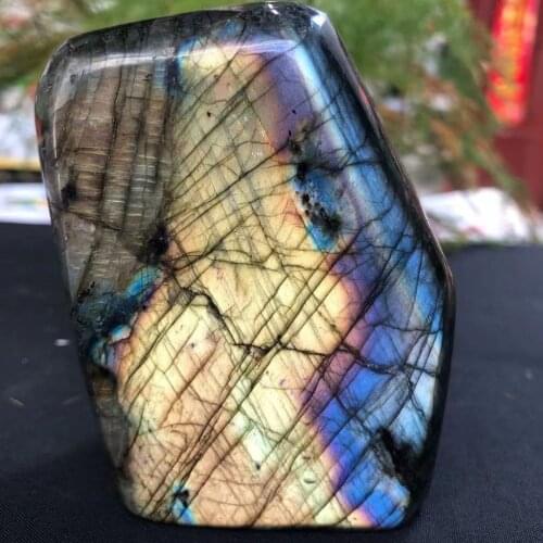 0.2-1.6kg Natural labradorite Home dec series Desk decoration A mineral gem with energy and spirituality