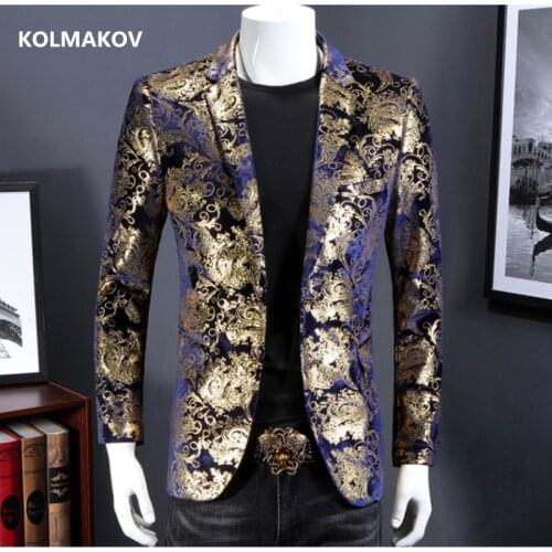 2021 new arrival autumn coat high quality printing casual blazer men,mens suits jackets ,fashion blazers men plus-size M-5XL