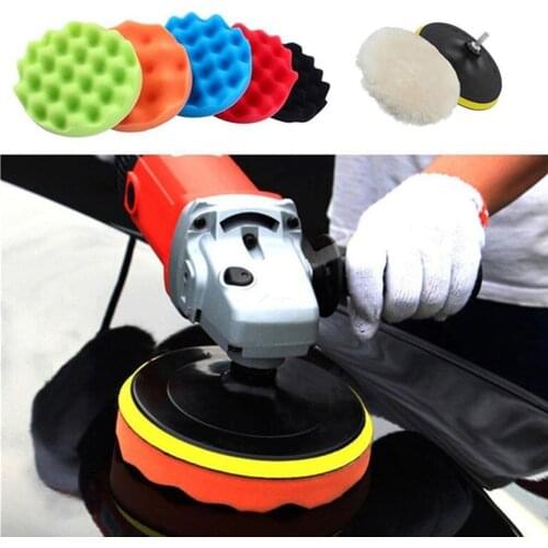 3inch Car Polishing Disc Wool Pad Self-Adhesive Buffing Waxing Sponge Wool Wheel Polishing Pad For Car Polisher Drill Adapter