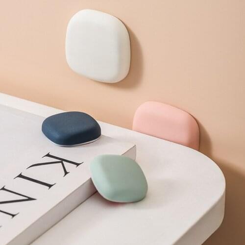 4 Pcs Home Door Stopper Doorknob Wall Protection Self Adhesive Door Stops Holder Shockproof Door Pad Wall Door Knob Mats