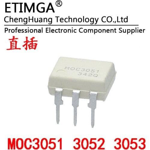 5PCS/LOT MOC3051 MOC3052 MOC3053 DIP6 Thyristor White Optocoupler