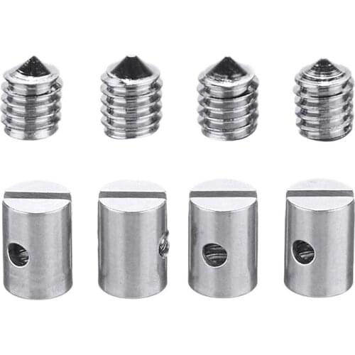 8Pcs Metal Solderless Cable Nipples 5mm Throttle with Screw for Motorcycle Scooter Quad Mower Car Styling Tool