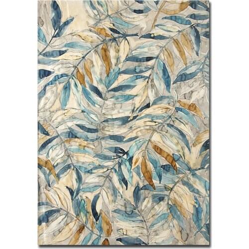 Abstract Vintage Leaves Watercolor Canvas Painting Wall Art Picture Wallpaper Poster Print Living Room Bedroom Decoration
