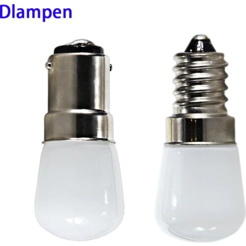 Ampoule B15 E12 E14 led bulb light T22 12v 110v 220v 1.5W mini spotlight Refrigerator Fridge Lights frosted shell 12 V volt lamp