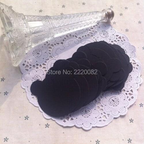 Free shipping 400 pcs a lot 6x6cm blank 350 gsm black paper hang tag/labels/gift packing tag/garment printed paper tag