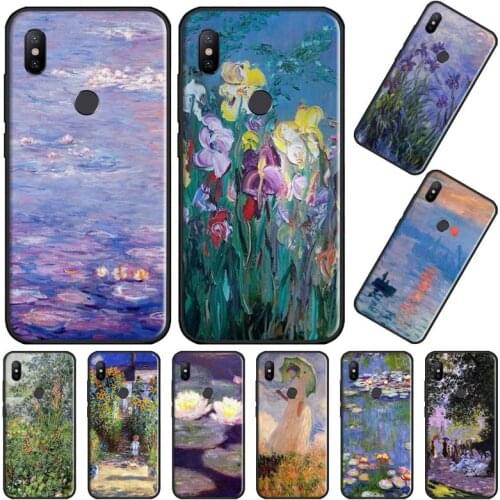 Claude Monet painting pattern Phone Case For Xiaomi Redmi note 7 8 9 t k30 max3 9 s 10 pro lite Fashion protective shell