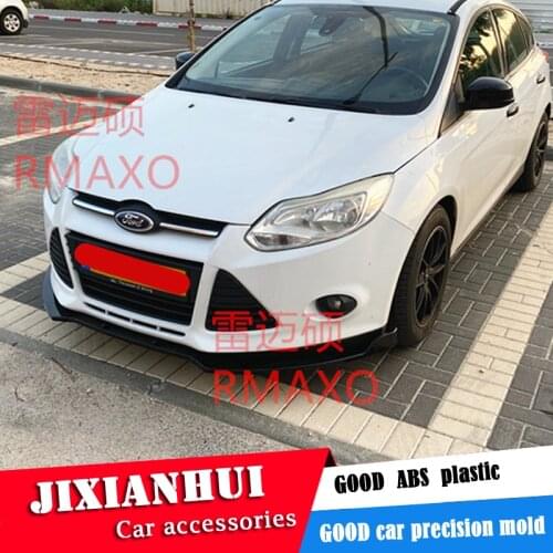 For FORD Focus Body kit spoiler 2012-2014 For Focus 3pcs ABS Rear lip rear spoiler front Bumper Diffuser Bumpers Protector