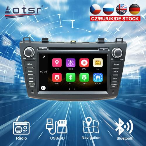 For MAZDA 3 2012 Wince 6.0 CD DVD Player Single DIN 8 Inch GPS Navigation Player Steering Wheel Control BT