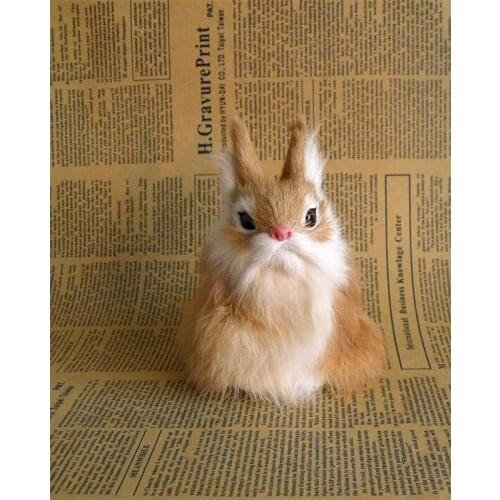 Rabbit SImulation Animal Decoration Living Room Office Car Ornament