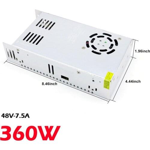 48V 7.5A 360W S-360-48 Switching Power Supply LED Strip Power Source Adapter Transformer LED Power Supply Voltage Regulator