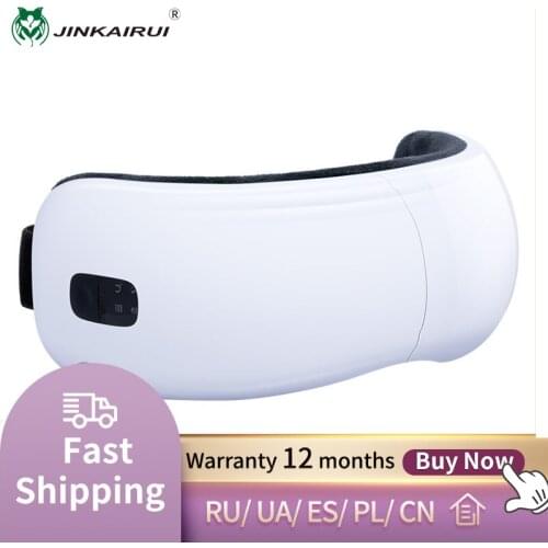 Jinkairui Vibration Eye Massager Electric Bluetooth Eye Care Device Fatigue Relieve Hot Compress Therapy Massager Eye Mask For S