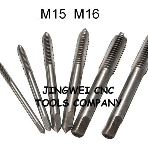 HSS machine tap,screw thread tap M15 M16*0.5 1.0 1.25 1.5 1.75 2.0 2.5 fine pitch, metric machine tap with straight flutes