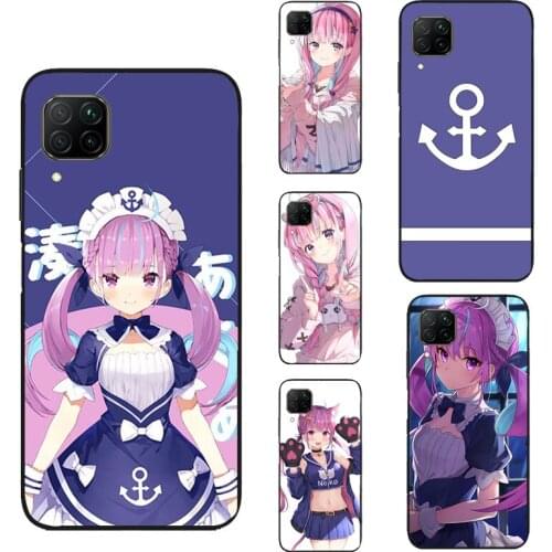 Minato Aqua Hololive Anime For Huawei P30 Lite P40 P20 Pro Nova 5T P Smart 2019 Case For Honor 10X Lite 20 10i 8X