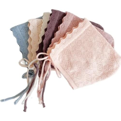 2020 Autumn Baby Hats Newborn Boys Girls Knited Cotton Hats & Caps For 0-24M Infants Baby Photography Props Wool Cap Accessories