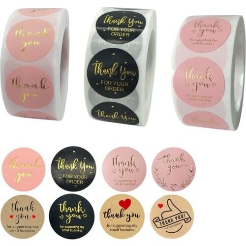 Gift Seal Sticker 500pcs Thank You Stickers Supporting My Small Business Labels Festival Birthday Party Gift Card Decoration