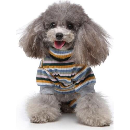 Pure Cotton Material Stripes Dog Jumpsuit Puppy Rompers Cozy For Small Medium Dogs Cats Multicolor Dog Jumpsuit