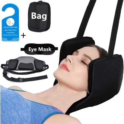 Portable Decompression Massager Cervical Traction Device,Head Hammock for Neck Shoulder Pain Relief and Physical Ther