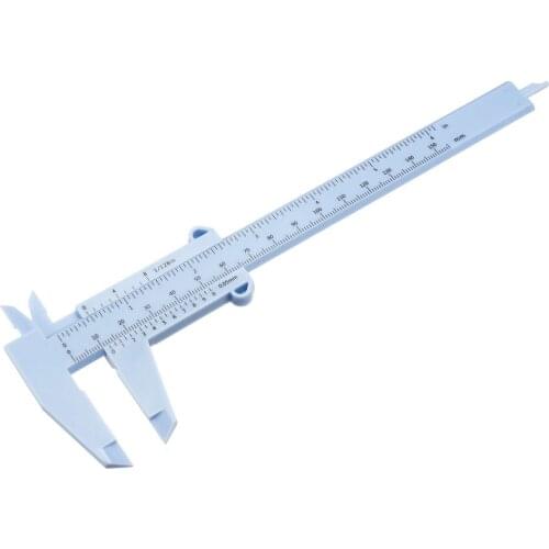 Uxcell Vernier Caliper Inch Metric Double Scale Plastic Ruler Measuring Tool 150mm 10Pcs Blue