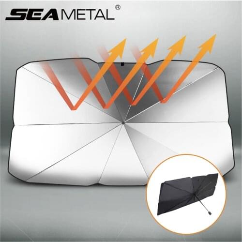 UV-protective Car Window Sunshade Anti UV Reflector Sun Visor Film Universal Sun Shade Cover Parasol for Cars Foldable Umbrella