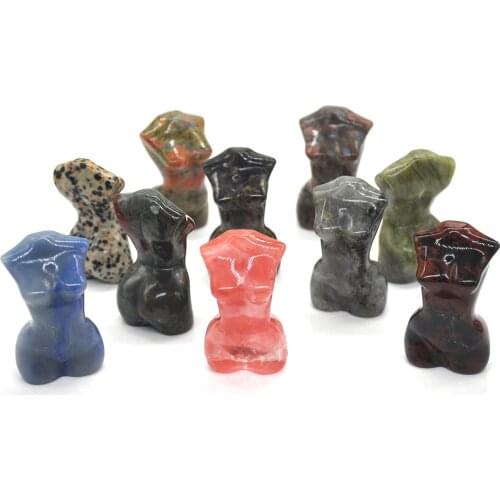 2" Modern Hot Sexy Girl Statue Natural Healing Crystals Vintage Naked Woman Body Figurine Art Collectible Home Decoration Gift