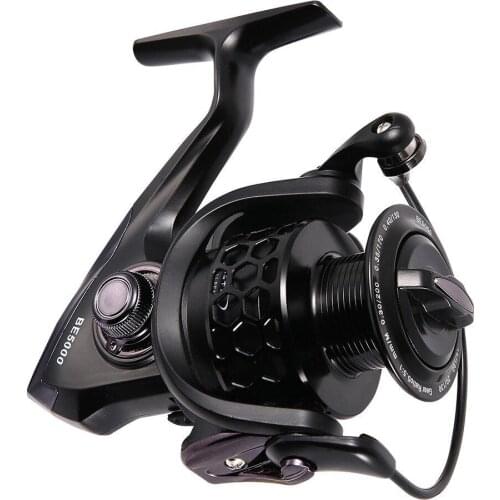 Spinning Reel Ultra Smooth 12+1BB Bearing Fishing Reel Honeycomb Design CNC Machined Aluminum Spool