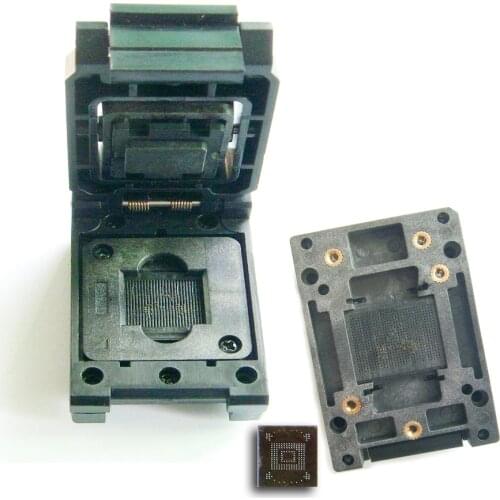 EMMC test socket,Clamshell structure,size 11.5x13_0.5mm,for BGA 153 and BGA 169 testing,eMMC adapter,eMMC data reading