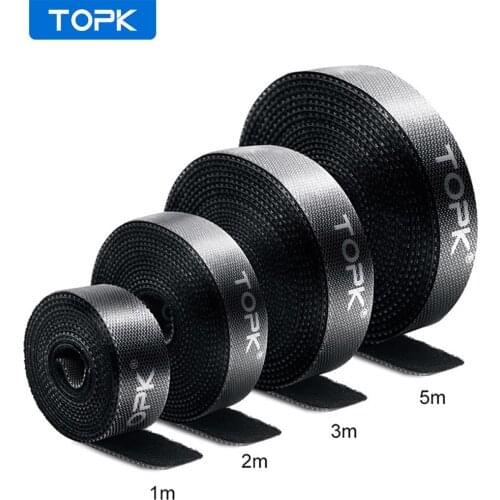 TOPK Cable Organizer Wire Winder for Phone Earphone Holder Mouse cord protector Cable Managemen 0.5m/1m/2m//3m/5m