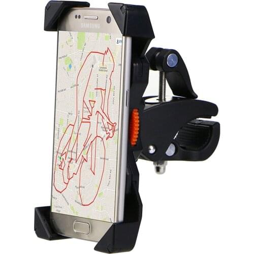 Universal Bike Bicycle Handlebar Mount Cell Phone Holder Stand Cradle and Motorcycle Phone Holder for 4-6 Inch Mobile Phones