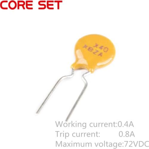 10PCS 72V 0.4A 400MA PPTC Resettable Fuse RXEF040 XF040 Pitch 5mm