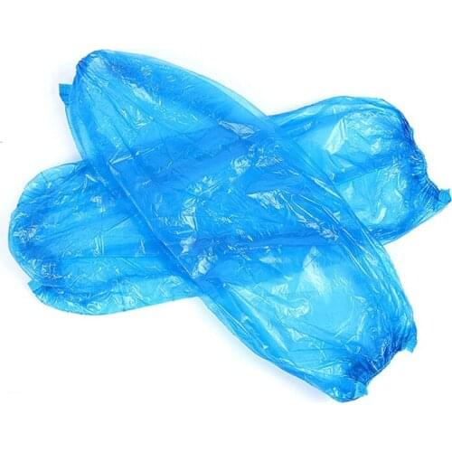 100 Pcs High Quality Protective Arm Durable Salon Household Plastic Hotel Sleeves Cover Elastic Waterproof Cleaning Disposable