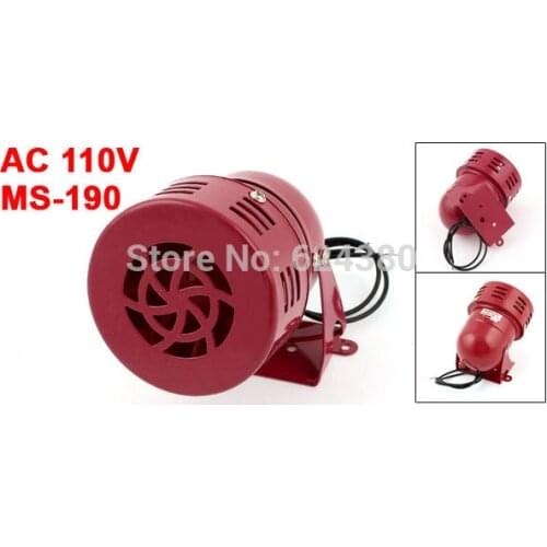 110V 220V AC 12V 24V DC 120dB Motor Siren Buzzer Air Raid Industrial Alarm Sound Horn MS-190