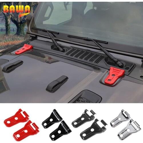 BAWA Car Exterior Accessories For Jeep Gladiator JT Car Door Hinge Protector Trim Cover Stickers Kit For Jeep Wrangler JL 2018