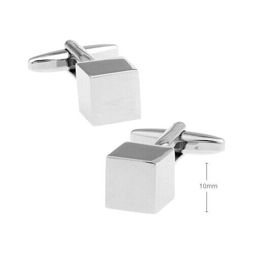 Free Shipping Men Cuff Links Silver Color Copper Engravable Design Best Gift For Men Cuff Links Wholesale&retail