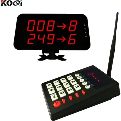KOQI Queue System Wireless Calling System 2 Counter Keypad 1 Display Screen for Queuing
