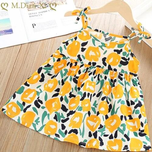 Childrens summer dress, dress, princess dress, childrens emerald flower sleeveless dress, girl sling, cotton one-piece dress