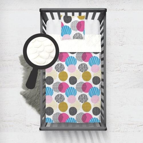 Kids Minky Blanket Super Soft and Warm Blankets Children for Couch and Bed Circle Pink White Yellow Black Blue Model 140