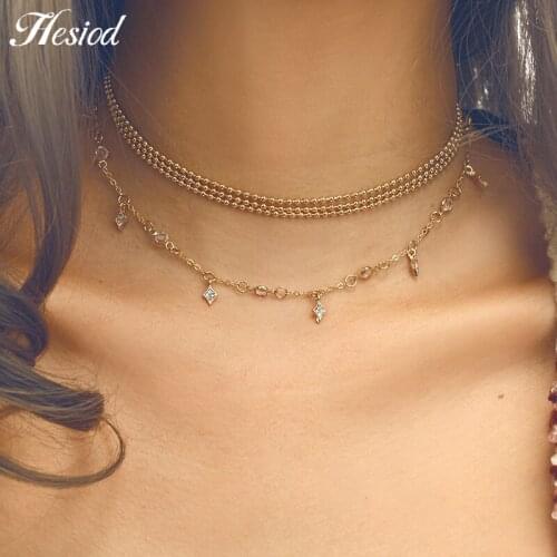 Hesiod New Multilayer Star Pendant Necklace Fashion Gold Plated Color New Party Charm Jewelry Accessories For Women