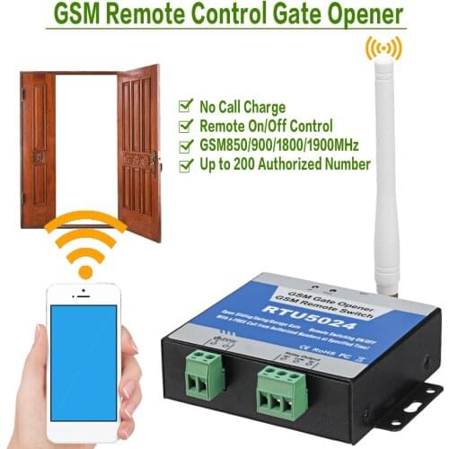 RTU5024 GSM Gate Opener Relay Switch Wireless Remote Control Door Access Door Opener for Barrier Free Call 850/900/1800/1900MHz