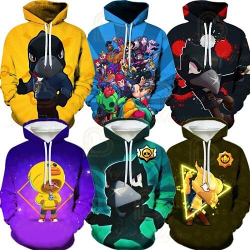 Browlers Boys Girls 3D PRIMO MORTIS Thin Hoodie Crow Spike Leon Shelly Hoodie Kids Game Anime Star, Hoodie Birthday Gift
