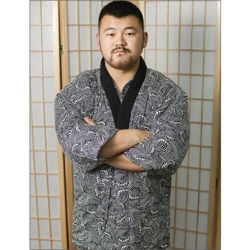 Mens Japan Traditional Summer Yukata Japanese Style Dressing Kimono Males Home Wear Bathrobe Cosplay Short Clothing
