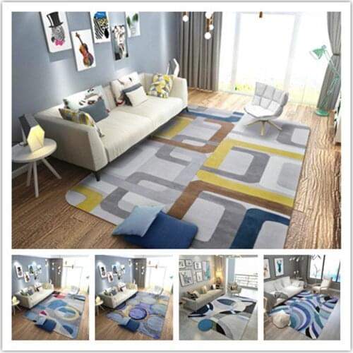 Fashion Geometry Creative Large Area carpets for living room Bedroom Kids Crawl Floor Mat Home Decor Soft Rugs alfombra tapis