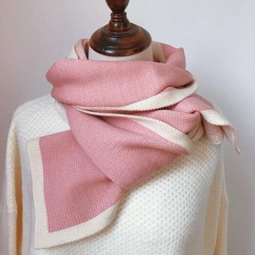 New Autumn Winter Solid Scarf Women Girls Outdoor Fashion Thick Warm Soft Shawls Wraps Female Lady Black Knitted Long Scarf Bib