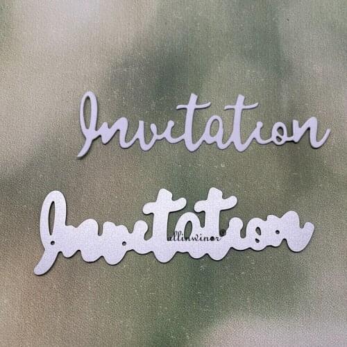 New Invitation letters DIY Craft Metal Cutting Die Scrapbook Embossed Paper Card Album Craft Template Stencil Dies