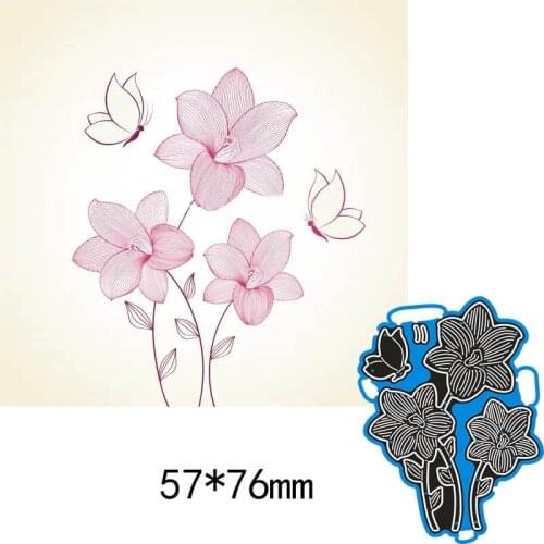 New Metal Cutting Dies Butterfly Flower New Stencils For DIY Scrapbooking Paper Cards Craft Making Craft Decoration 5.7*7.6 mm