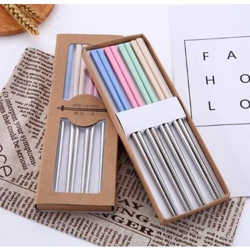 304 stainless steel chopsticks 8 pairs of family pack hotel couple tableware creative personality chopsticks