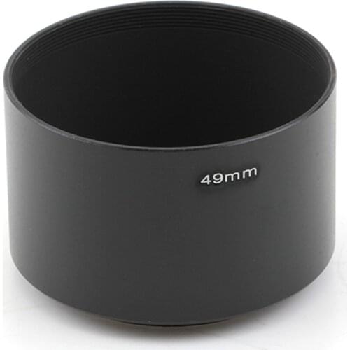 Pixco 49 mm/55mm/62mm/72mm/77mm Tele Metal Screw-in Telephoto Black Lens Hood Suit For Canon Nikon Sony Olympus Pentax
