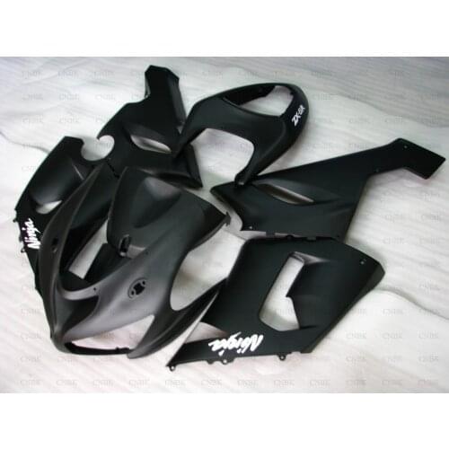 Plastic Fairings for Ninja ZX-6r 06 ZX6r 636 Bodywork 06 ZX6r 636 Fairing Kits 2005 - 2006 matte Black