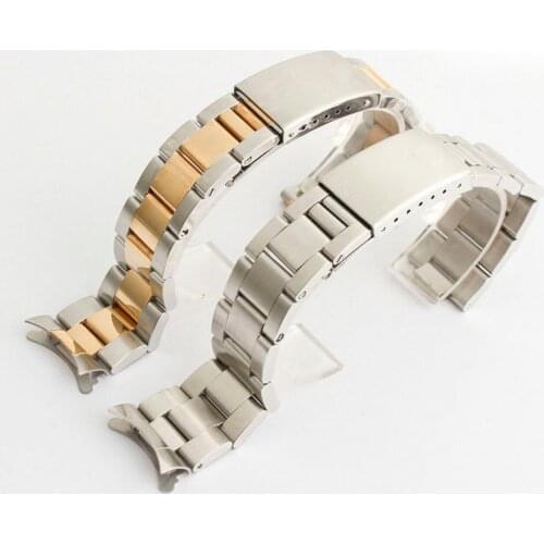 Brands 20mm Brushed Polish Silver Stainless steel Watch Bands Strap For RX Wristband Bracelet