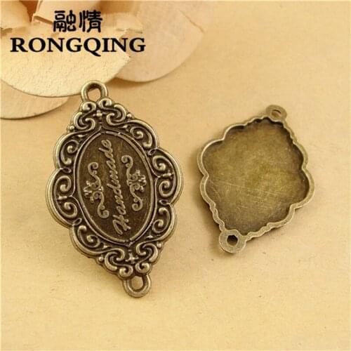 RONGQING 40pcs/lot 41*25MM Alphabet Letter Charms Metal Letter Pendant Filtro Dos Sonhos Pendant Accessories